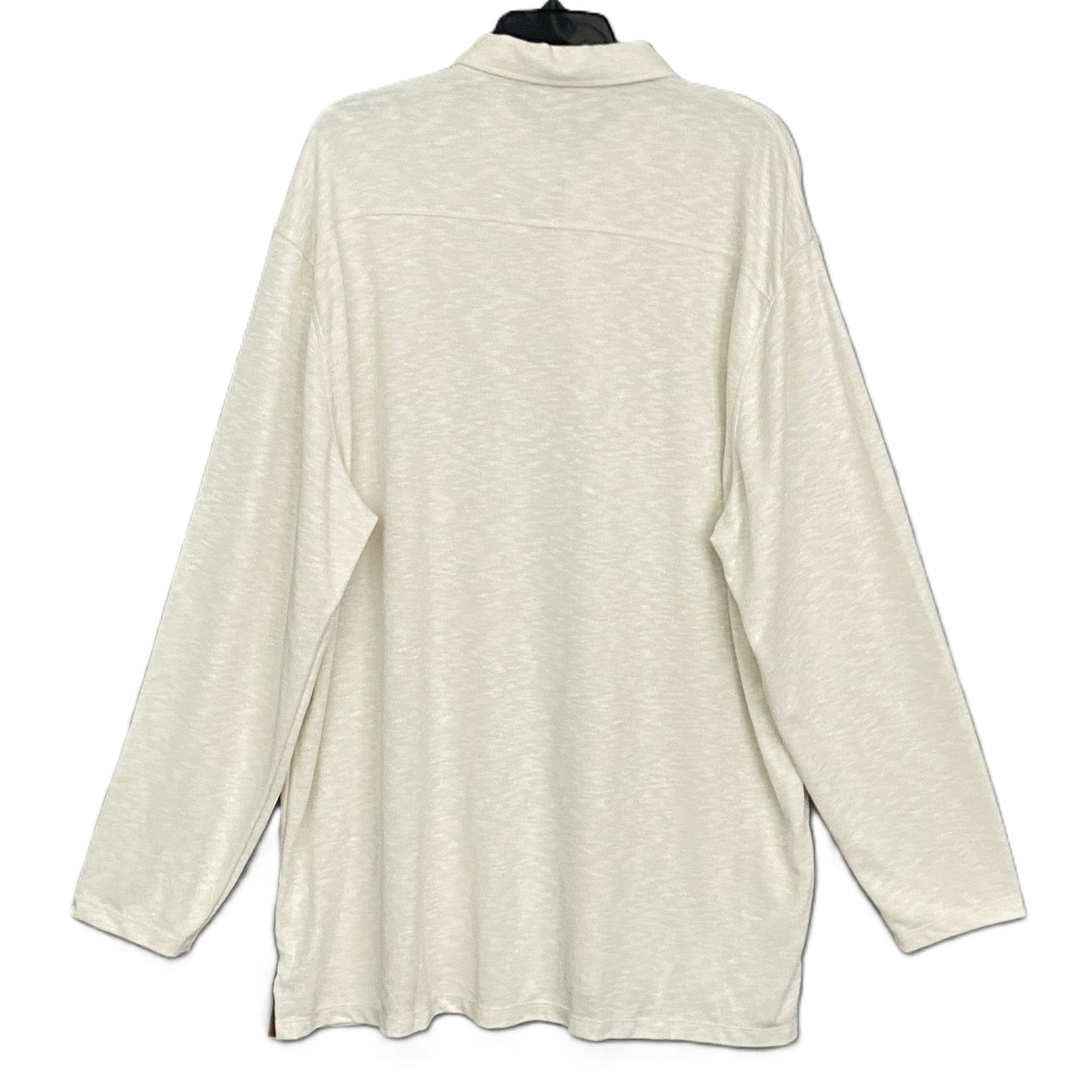 Roundtree & Yorke Men's Big & Tall XXL Long Sleeve Polo Shirt Cream