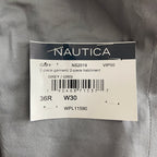 Nautica Men's Suit 2-Piece 36R 30W Bi-Stretch Cotton Gaff Solid Grey