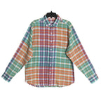 Tommy Bahama Shirt Men's Medium "Barbados Breeze Stretch" Plaid Linen Blend