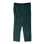 Nautica Sleep Pant Men's Large Fleece Elastic Waist Pockets Green