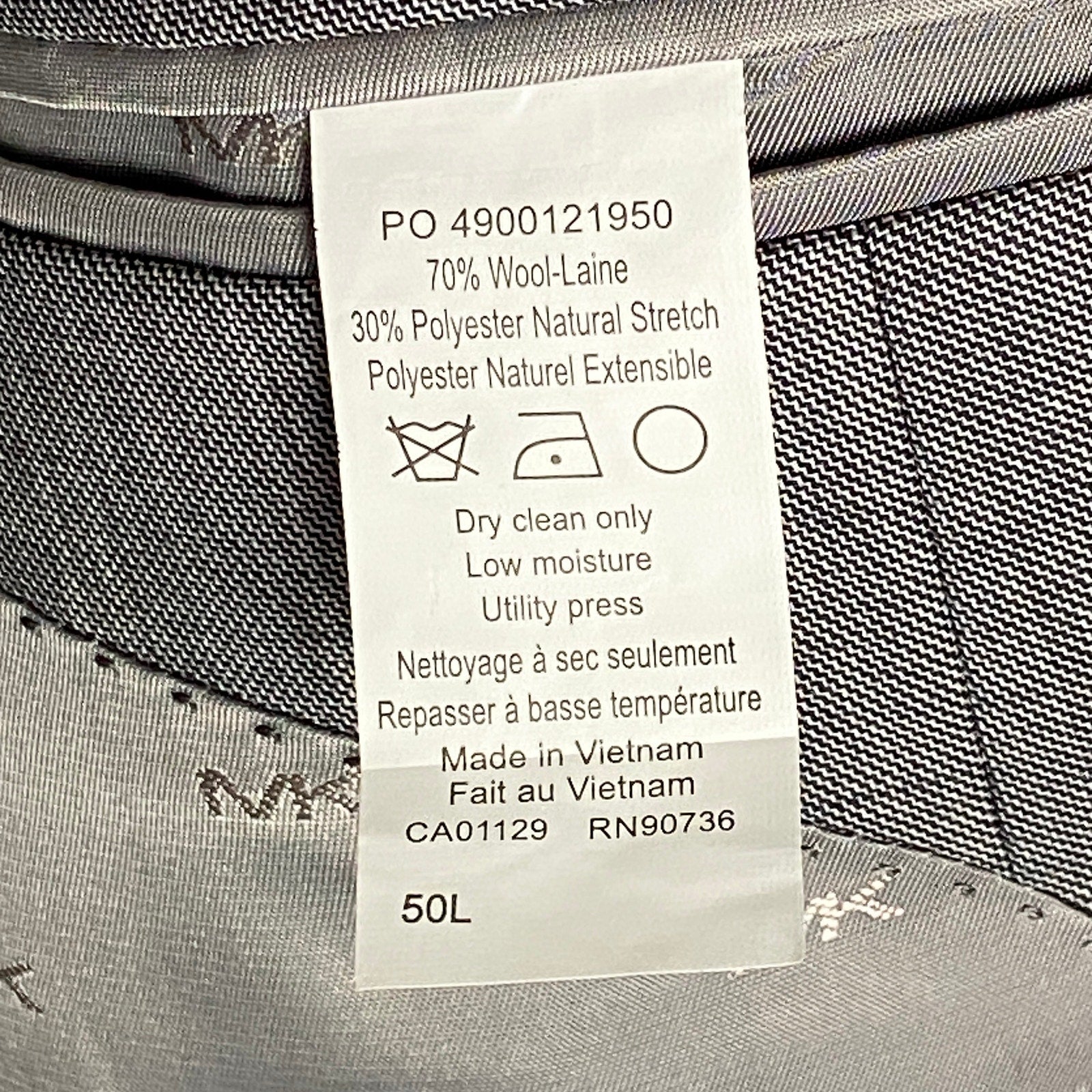 Michael Kors Suit Jacket Men's 50 Long Modern Fit Wool Blend Light Grey