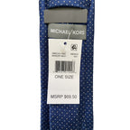 Michael Kors Necktie 3" Indigo Marbury Neat Standard Length Silk Blend