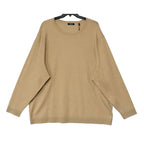 Murano Lux Textured Sweater Men's 4XT Big & Tall Crew Neck Light Khaki