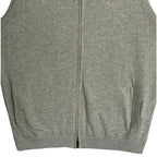 Daniel Cremieux Sweater Vest Men's Large Full Zip Cotton Cashmere Blend Grey Heather