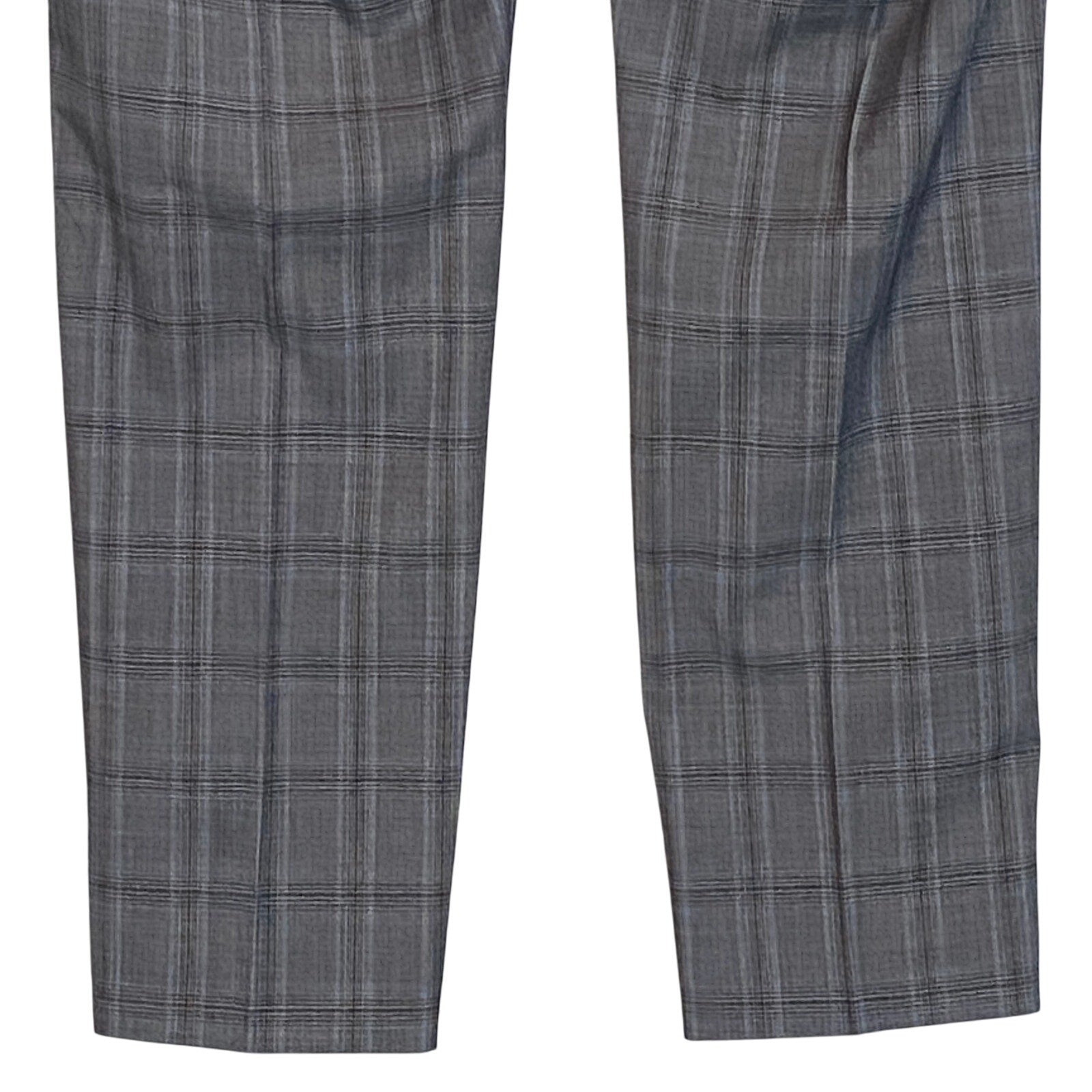 Calvin Klein Suit Pants Men's 38"x32" Slim Fit Wool Blend Grey & Blue Plaid