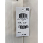 Alfani Dress Shirt Alfatech Men's Small 14-14.5 32/33 Long Slv Button Up Tan