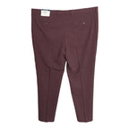 Nautica Ceylon Dress Pant Men's 46x32 Flat Front Active Stretch Burgundy