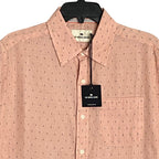 The Normal Brand Shirt Men's Small Short Sleeve Button-Up Copper Dobby