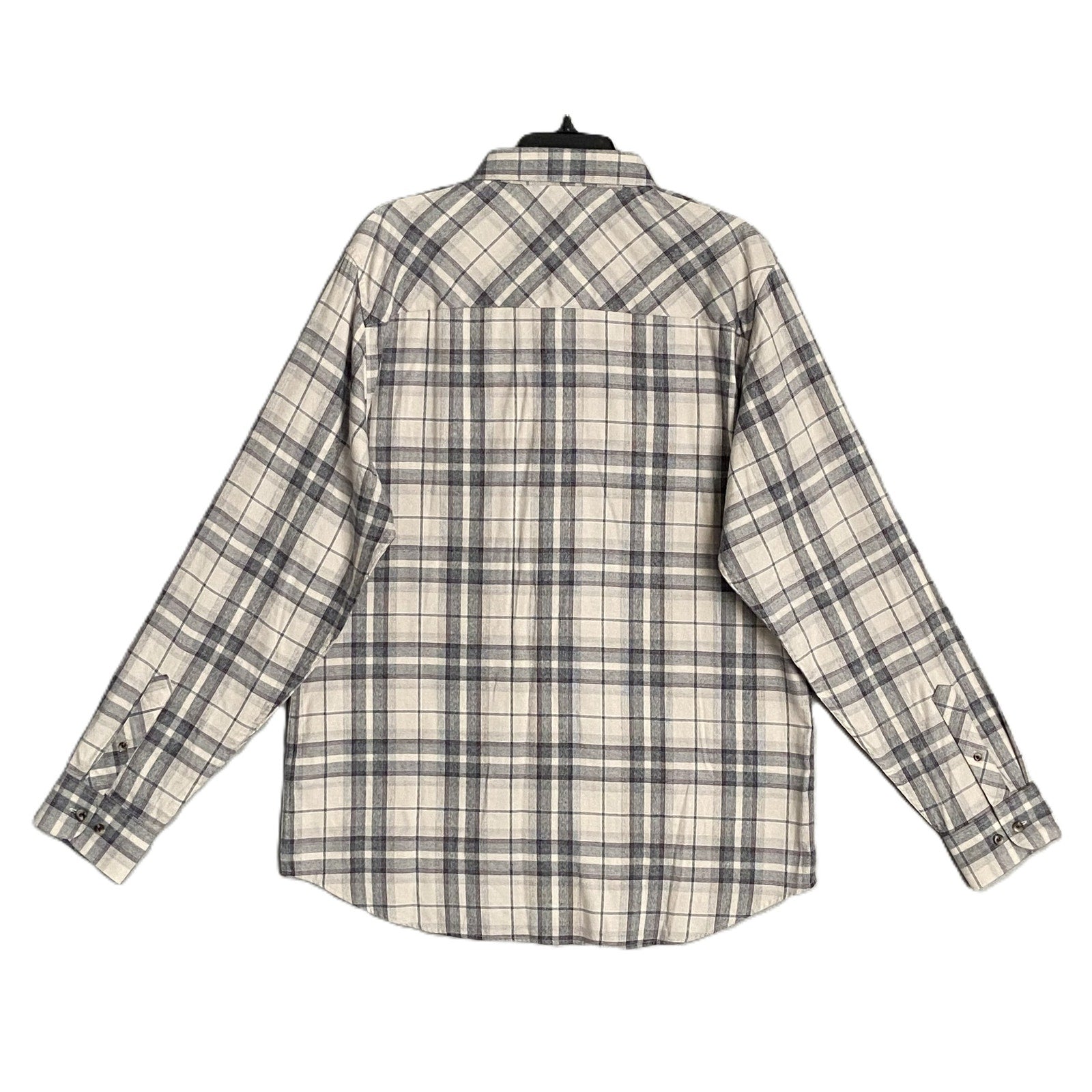 Travis Mathew Flannel Shirt Men's Small Cloud Collection Gray Plaid