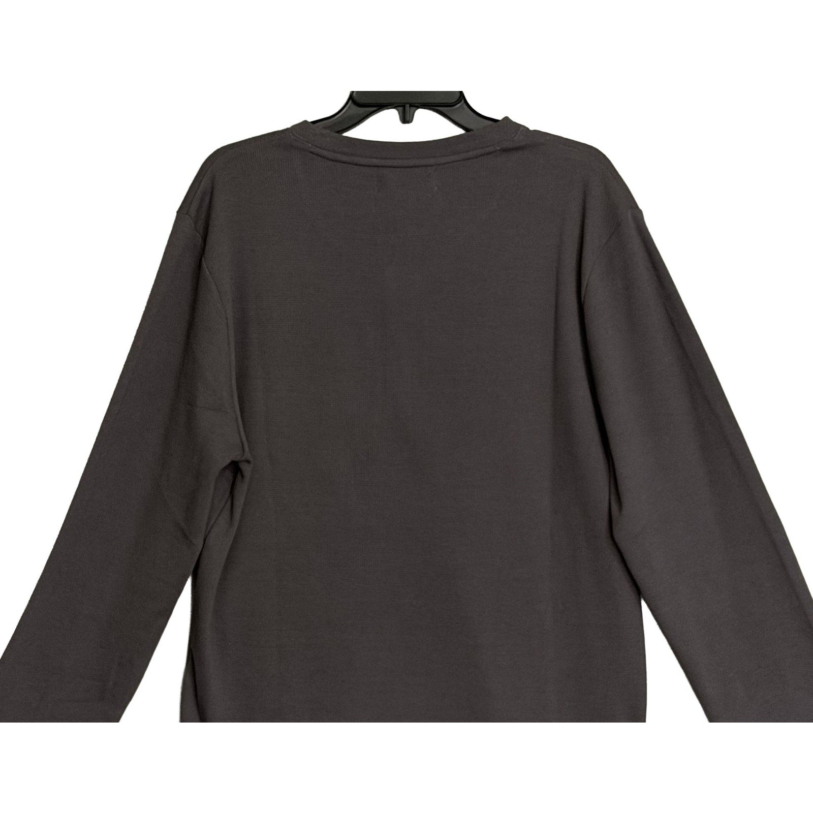 Psycho Bunny Henley T-Shirt Men's XL Long Sleeve Chest Pocket Dark Gray