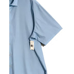 Johnnie-O Dress Shirt Men's 4XLT Big & Tall Short Sleeve Button-Up Blue