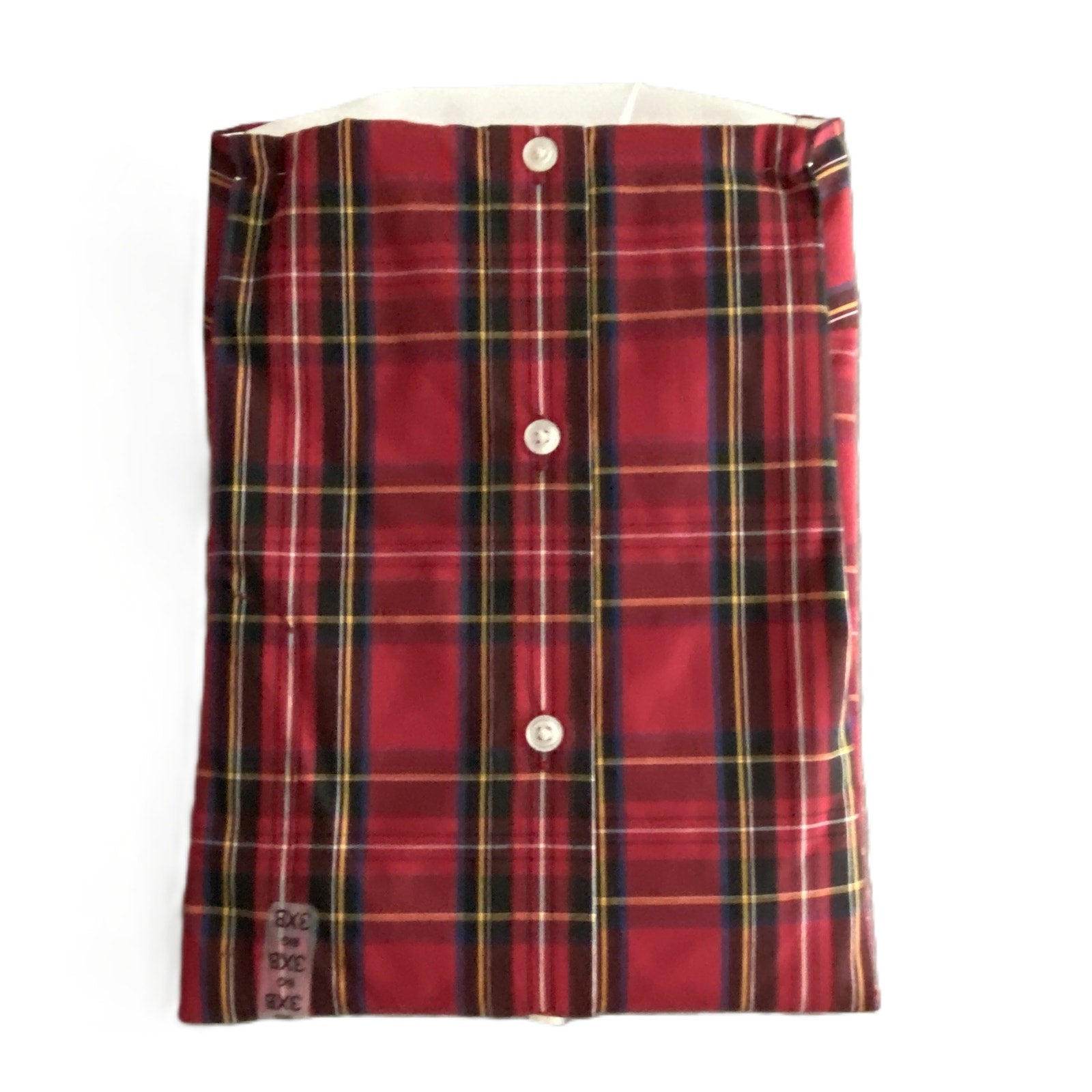 Roundtree & Yorke TravelSmart Big & Tall Men's 4XB Dress Shirt Red Plaid