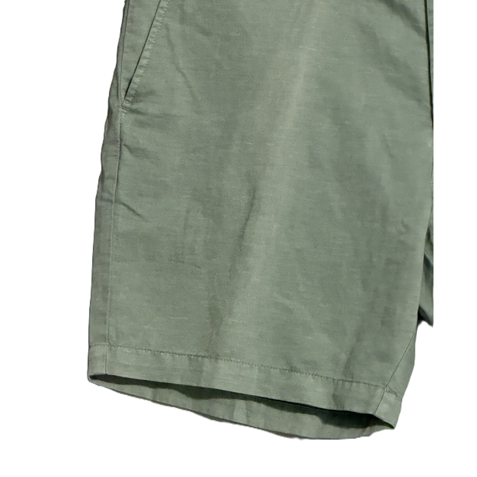 Johnnie-O Shorts Men's 36W Cotton Linen Blend Flat Front Blue Surf