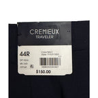 Daniel Cremieux Dress Pant Men's 44R Traveler Raw Hem Comfort Waist Navy