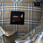 Johnnie-O Shirt Men's Small Long Sleeve Button Down Blue & Gray Plaid