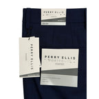 Perry Ellis Portfolio Pant Men's 32"x30" Modern Fit Flat Front Passion Blue