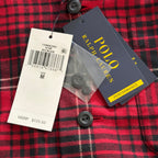 Polo Ralph Lauren Men's Medium Performance Camp Shirt Classic Fit Red Black