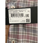 Boss Dress Shirt Men's Small 15-32/33 Sharp Fit Stretch Red & Black Plaid