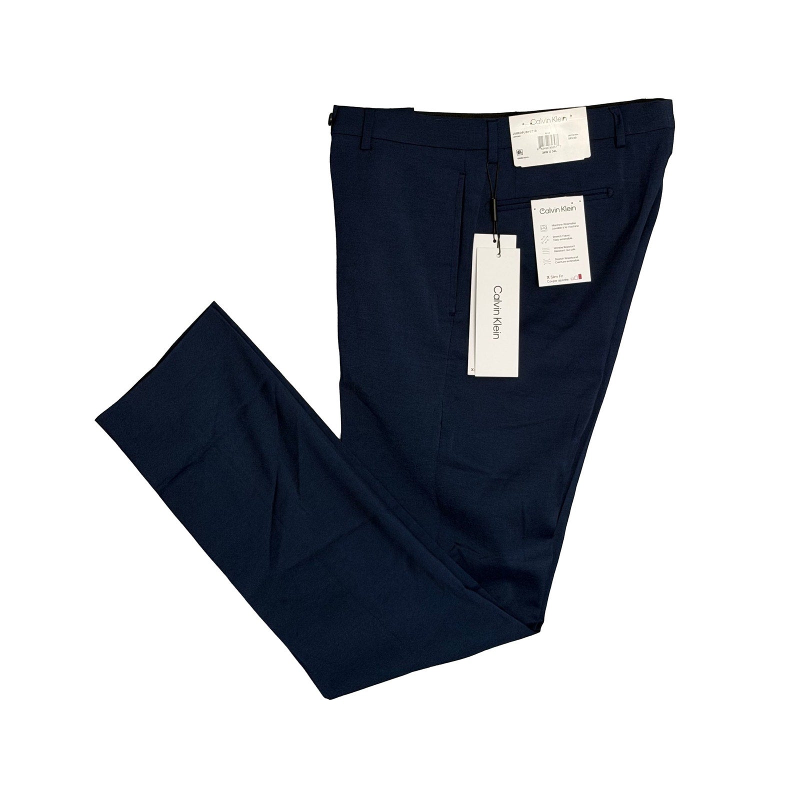 Calvin Klein Dress Pants Men's 34"x34" Slim Fit Stretch Jerome Blue