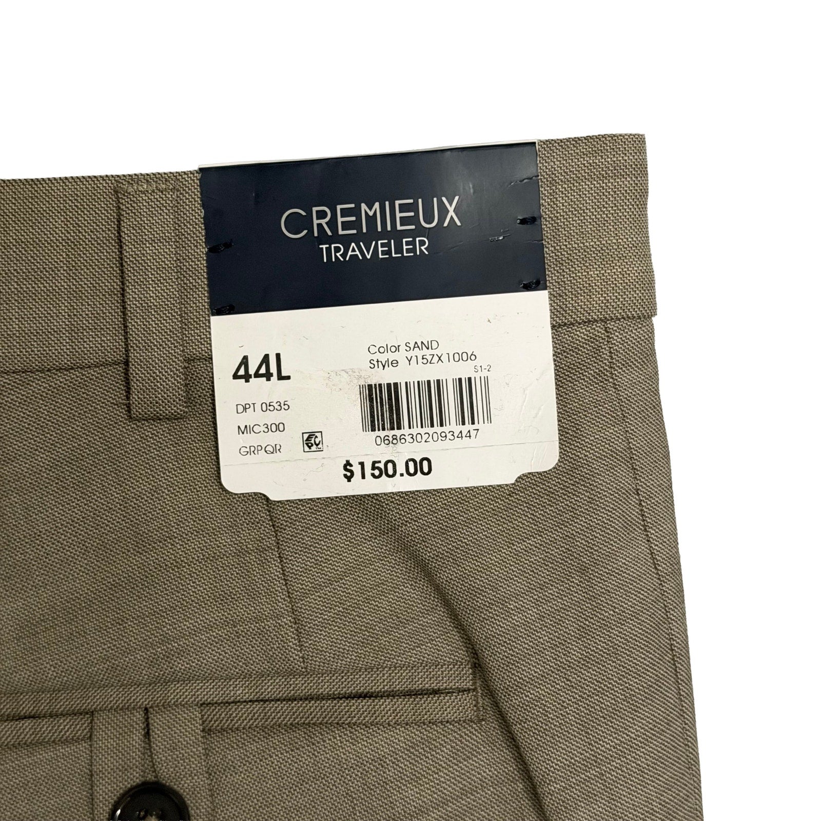 Daniel Cremieux Dress Pant Men's 42"x30" Traveler Comfort Waist Sand