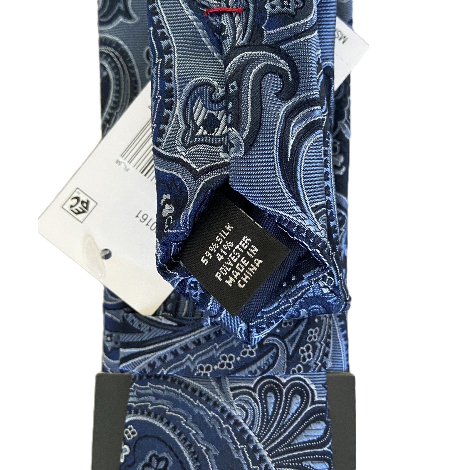 Tommy Hilfiger Men's Tie Paisley Pattern Necktie Blue 3" Silk Blend