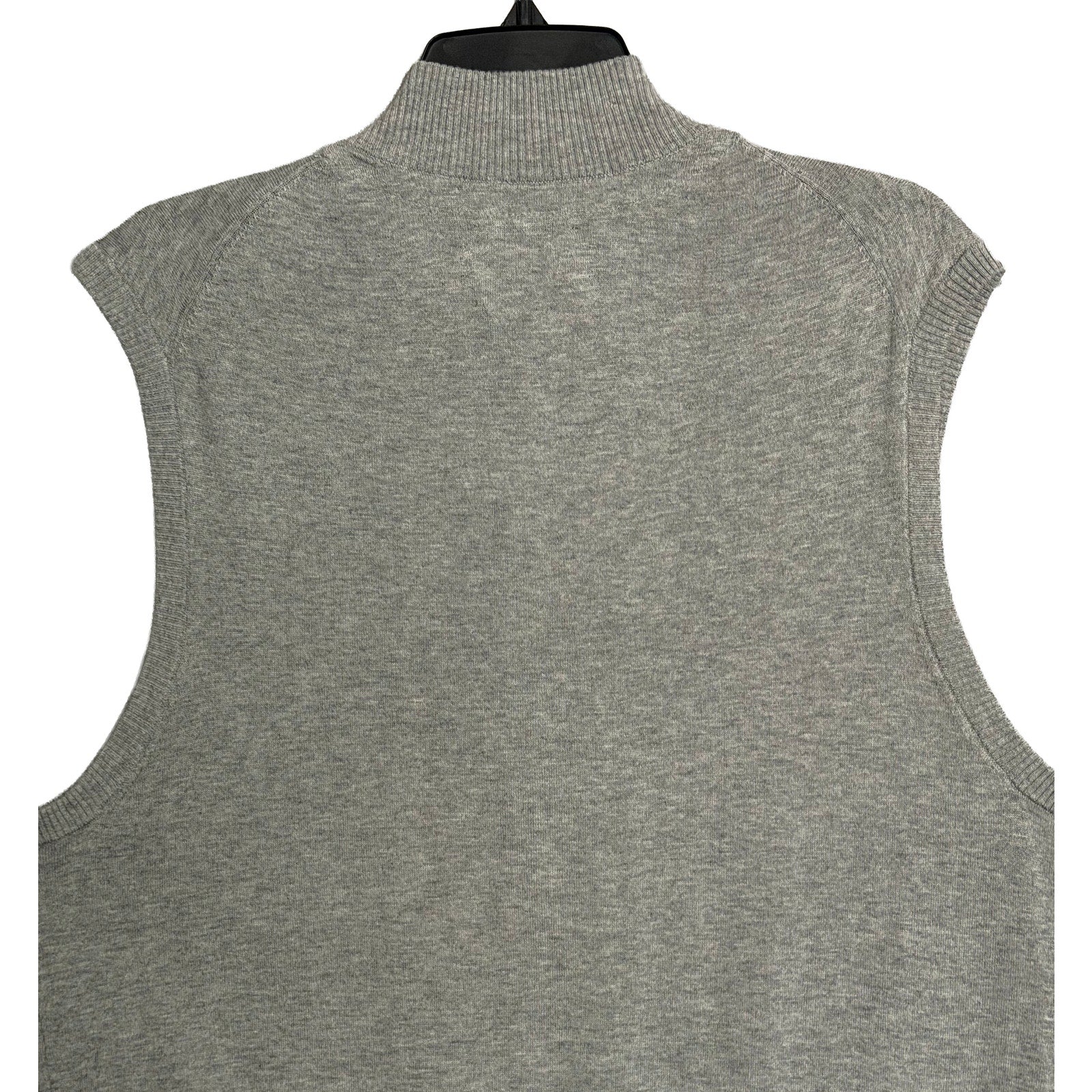 Daniel Cremieux Sweater Vest Men's Large Full Zip Cotton Cashmere Blend Grey Heather