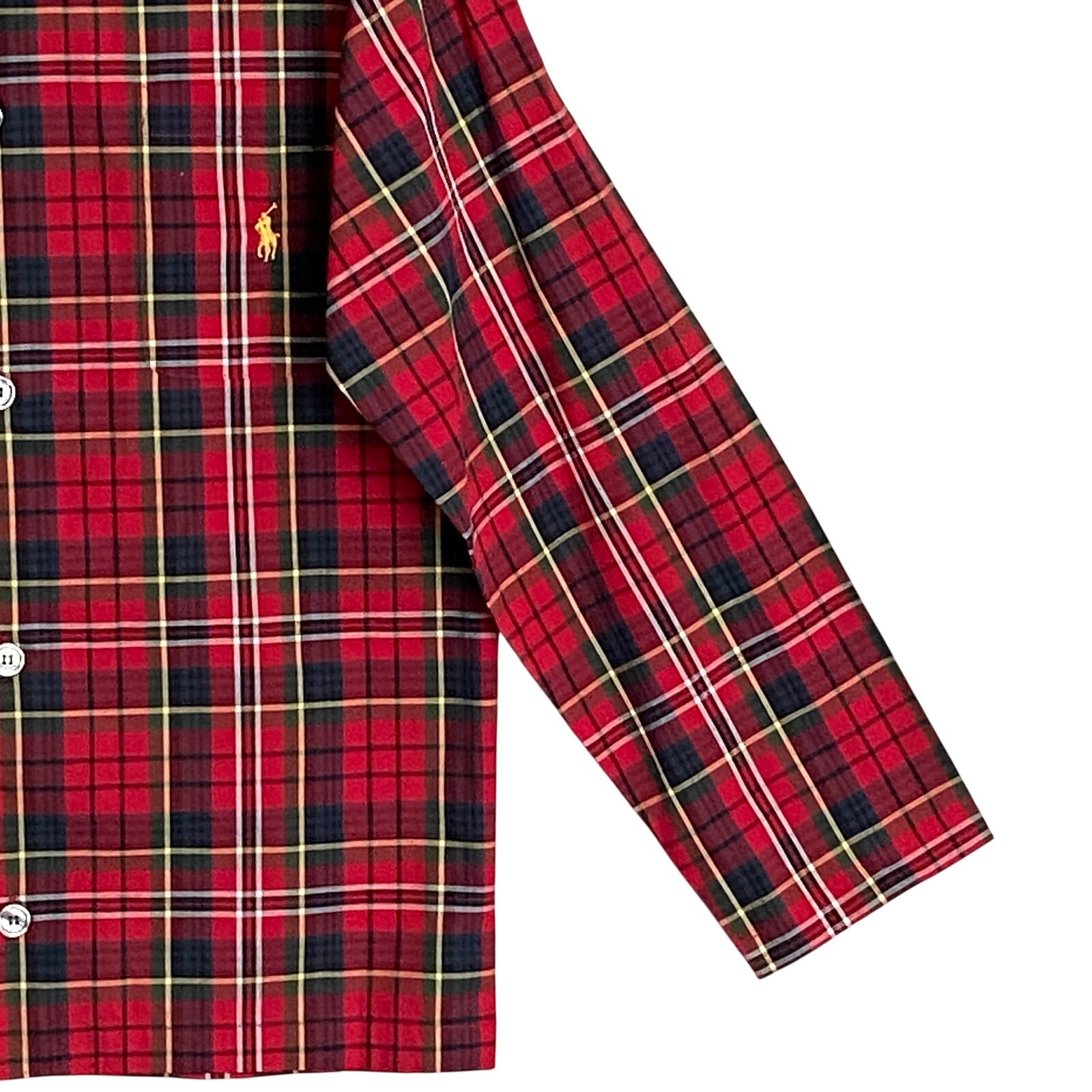 Polo Ralph Lauren Sleepwear Men's Small Shirt Long Sleeve Pocket Cotton