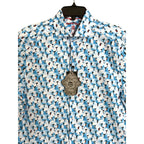 Visconti Black Casual Shirt Men's Small Modern Fit Stretch Cocktail Print