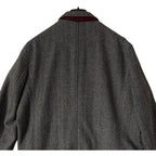 Michael Kors Overcoat Men's 46R Pike Slim Fit Coat Wool Black White Herringbone