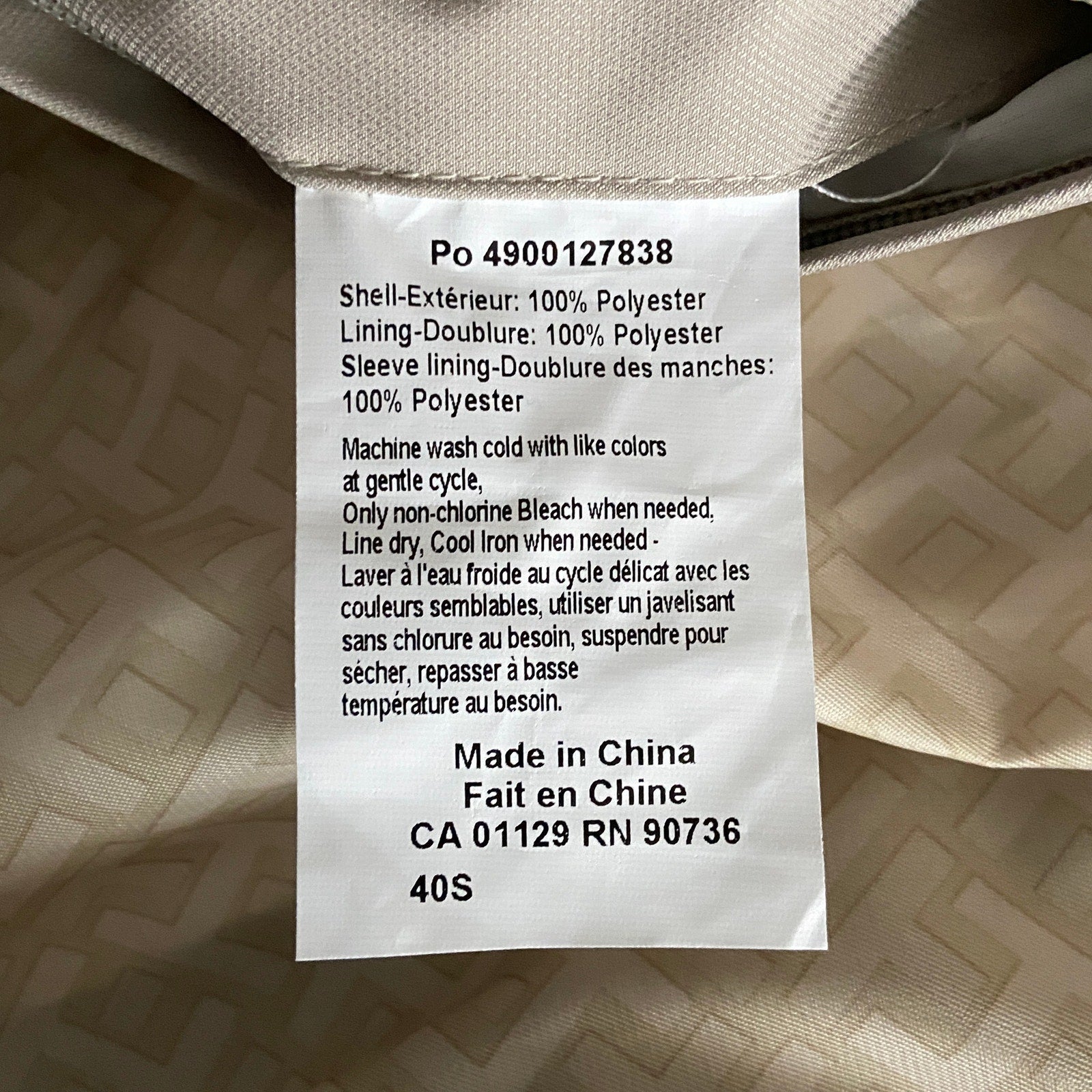 Tommy Hilfiger Men's 40 Short Double-Breasted Belted Trench Coat Beige