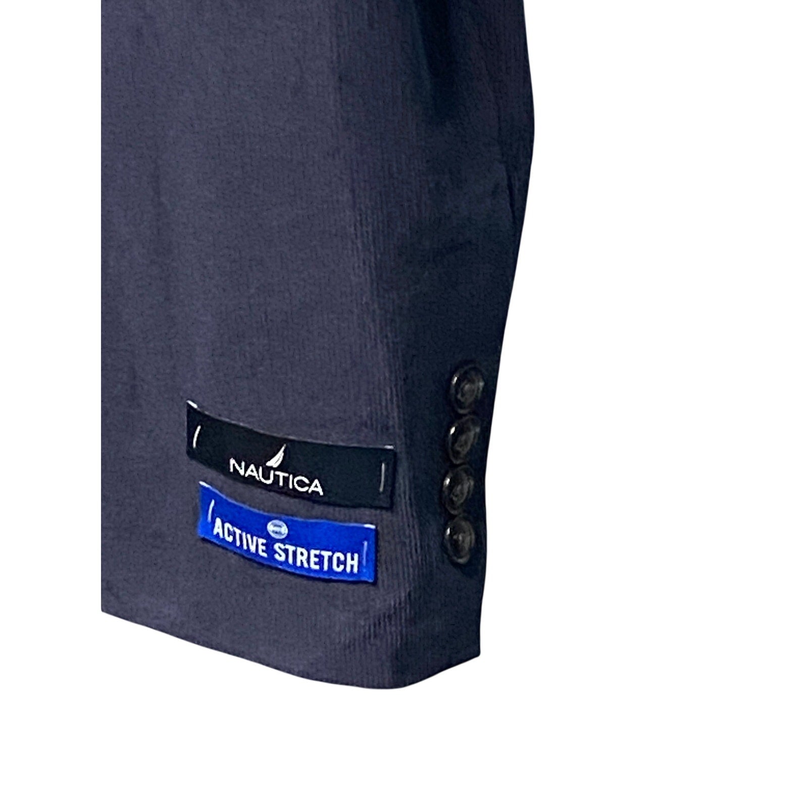 Nautica Sport Coat Men's 46 Regular Corduroy Blazer Modern Fit Navy Blue