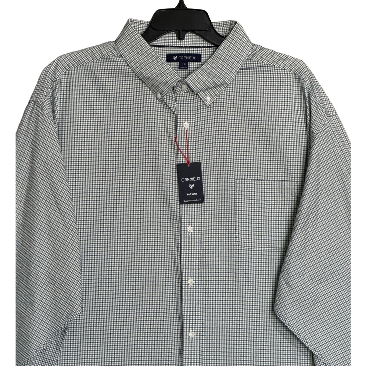 Daniel Cremieux Dress Shirt Men's 4XB Big & Tall Button-Down Stretch Check