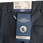 Hart Schaffner Marx Pant Men's 42x30 Dress Pant Platinum New York Fit Blue