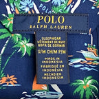 Polo Ralph Lauren Sleepwear Men's Cotton Robe Small/Medium Blue Tropical