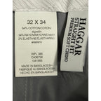 Haggar Premium Soft Chino Men's 32"x34" Twill Pant Straight Fit Medium Khaki