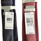 Perry Ellis Portfolio Men's Ties Lot of 2 Red Bartolle Mini & Navy Reder Geo