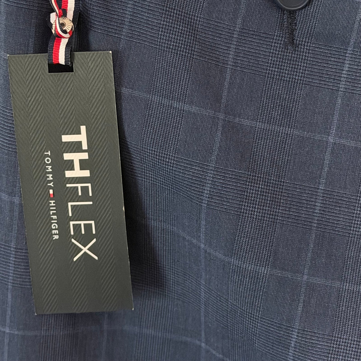 Tommy Hilfiger Dress Pants Men's 38"x29" THFlex Tate Stretch Blue Check