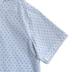 Boss Shirt Men's 3XL Big & Tall Roan Short Sleeve Shirt Stretch White/Blue
