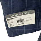 Michael Kors Suit Jacket Men's 52 Long Classic Fit Wool Silk Linen Blue Ck