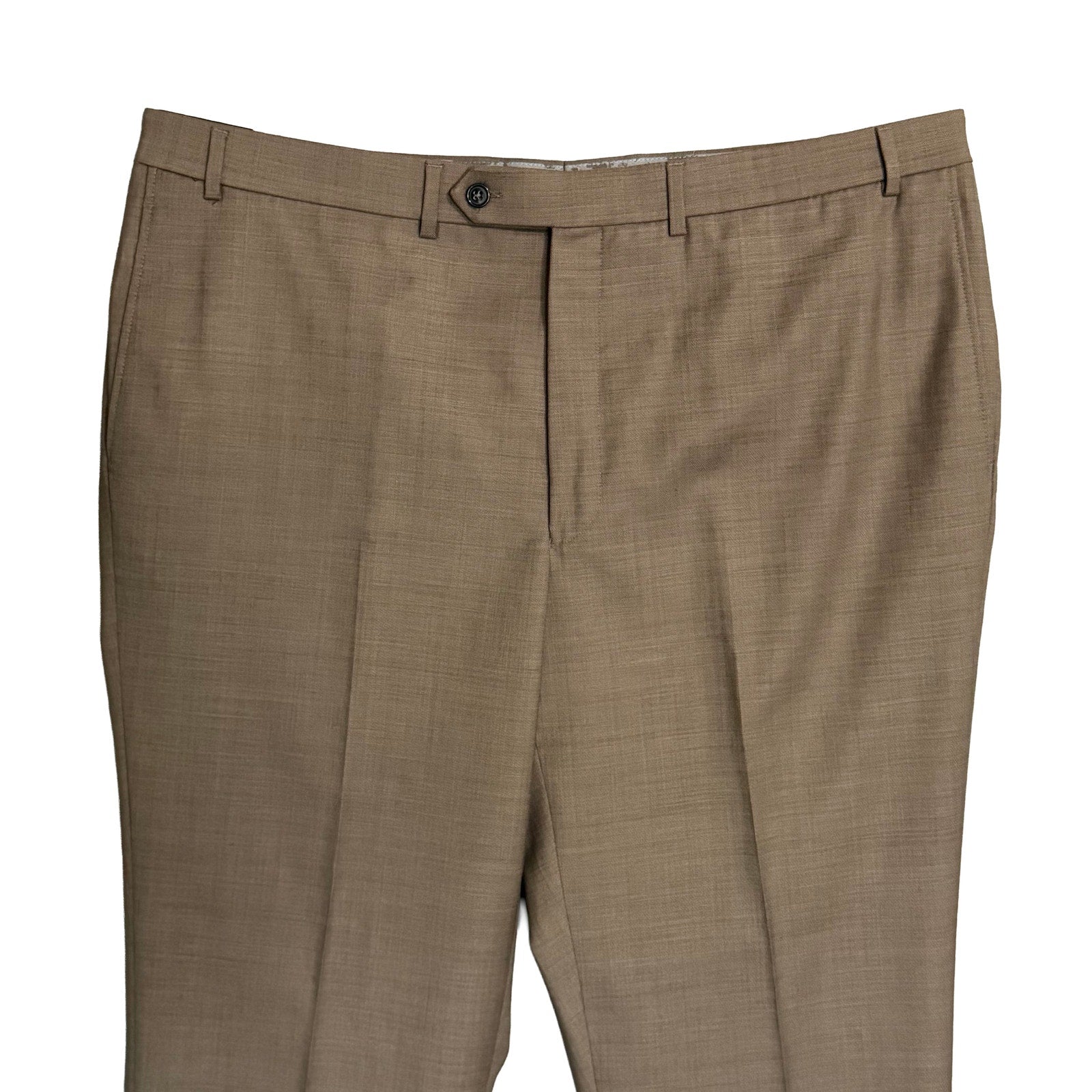 Daniel Cremieux Dress Pant Men's 44L Traveler Raw Hem Comfort Waist Tan