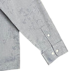 Perry Ellis Shirt Men's XXL Long Sleeve Button Up Shirt Grey Floral Pattern