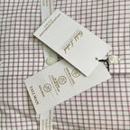Roundtree & Yorke Shirt Big & Tall Men's 20 36/37 Dress Shirt Wine Check