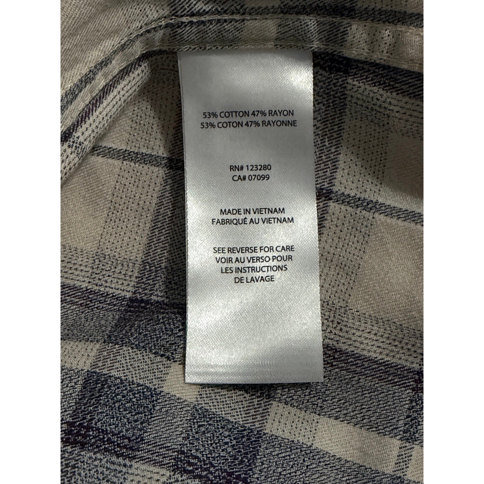 Travis Mathew Flannel Shirt Men's Small Cloud Collection Gray Plaid