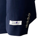 Tayion Suit Jacket Men's 44 Regular Acountour Peak Lapel Navy Blue