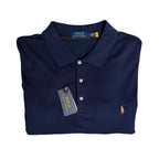 Polo Ralph Lauren Shirt Men's 3XLT Long Sleeve Cotton Polo Navy Blue