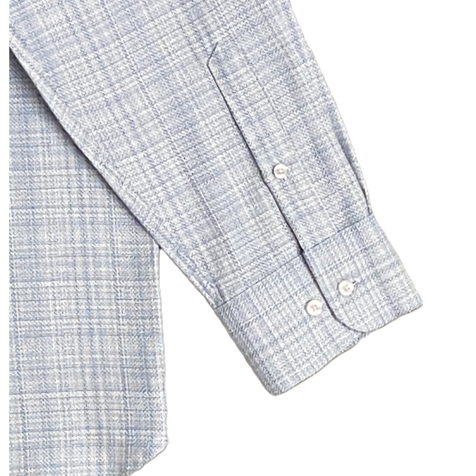 Visconti Black Men's XL Organic Cotton Long Sleeve Button Up Shirt White