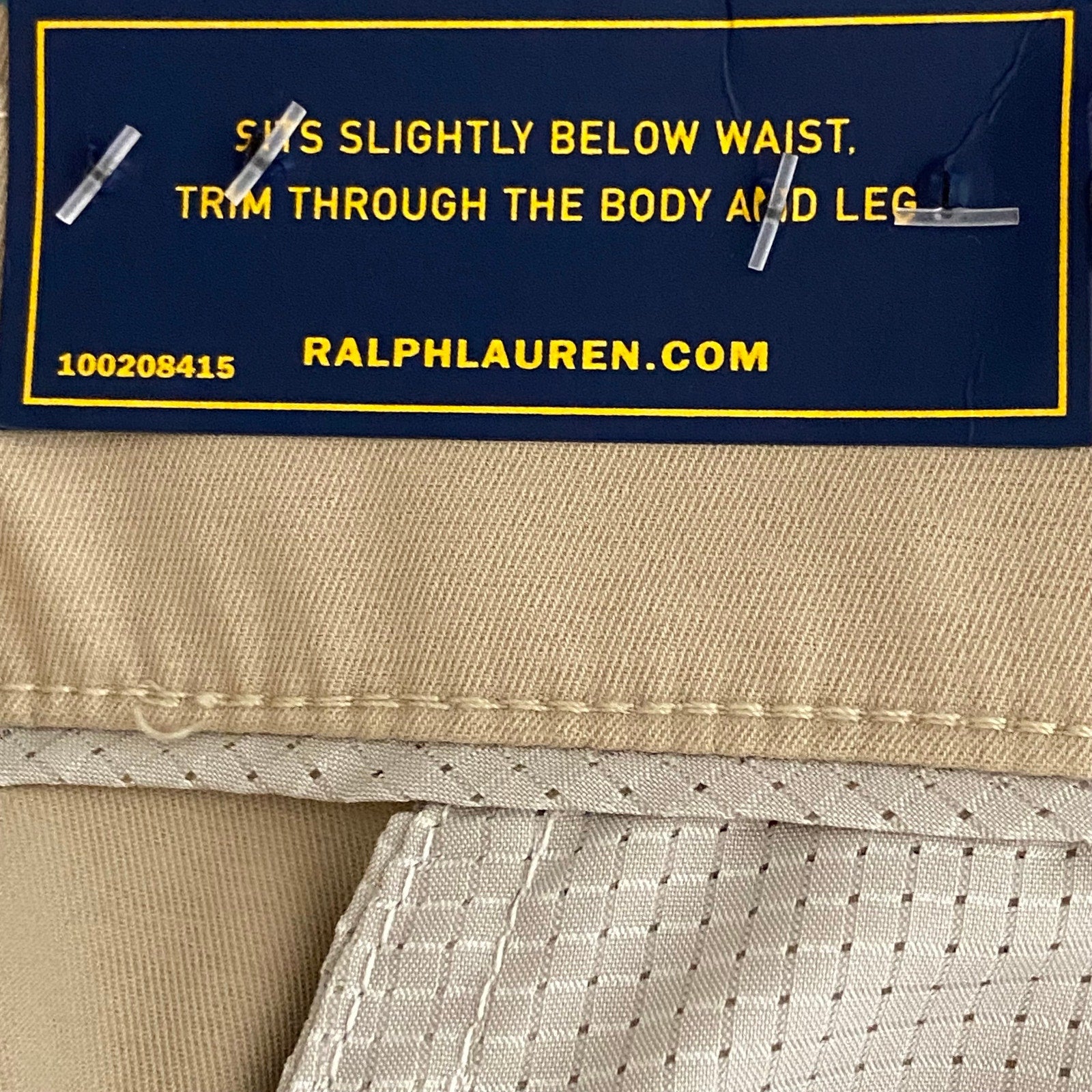 Ralph Lauren Performance Pants Men's 32x32 Tailored Fit Stretch Fabric Khaki