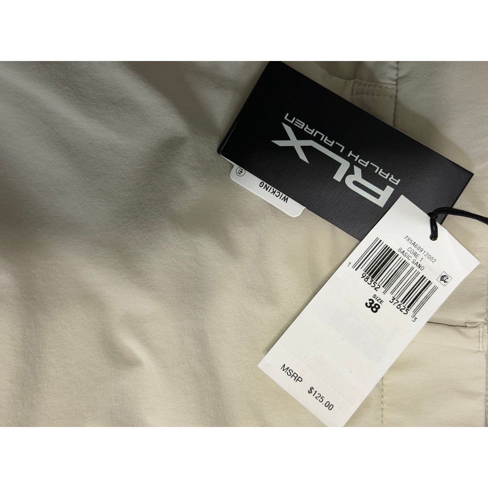 Ralph Lauren RLX Golf Shorts Men's 38W Tailored Fit Performance Basic Sand