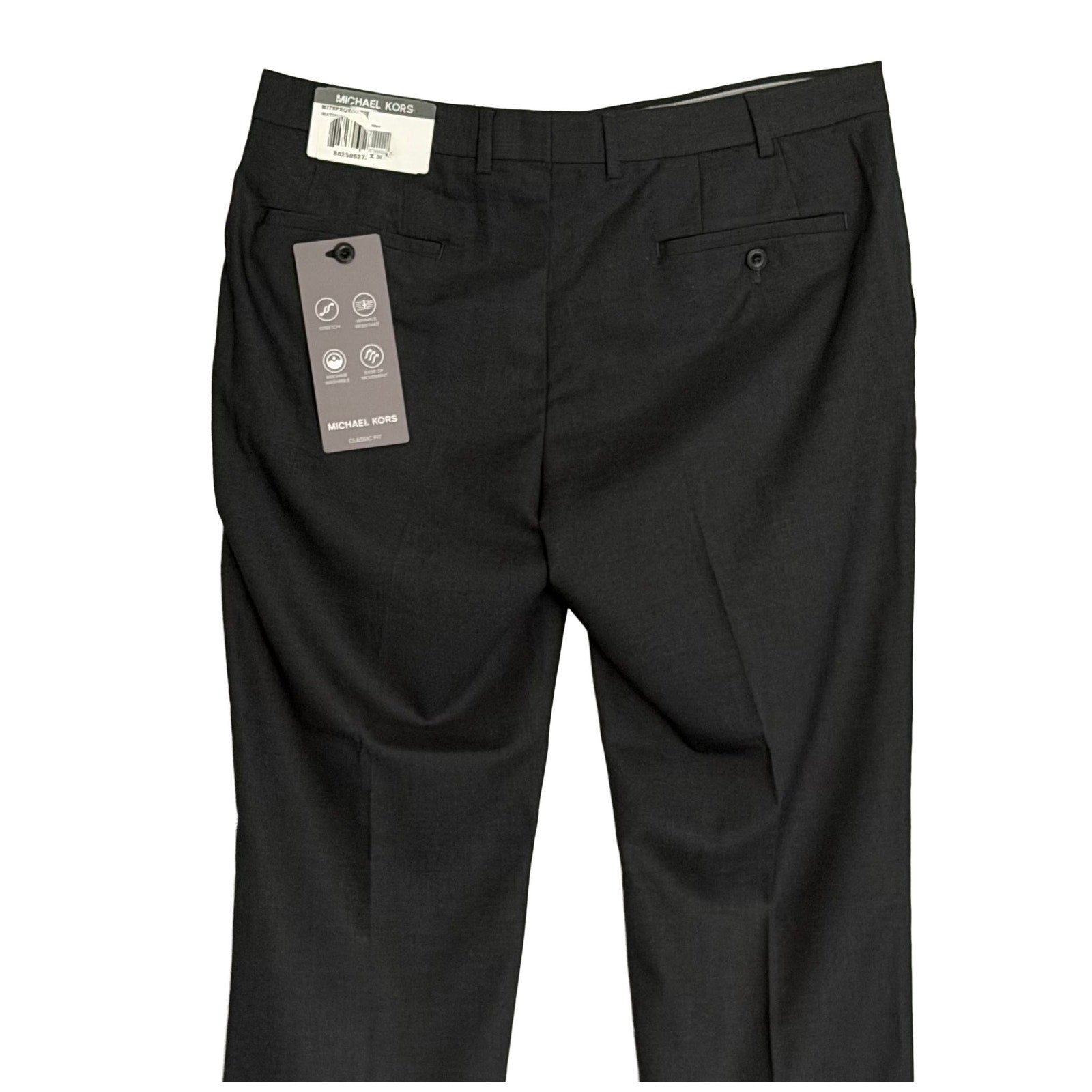 Michael Kors Dress Pants Men's 36"x30" Classic Fit Stretch Charcoal Grey