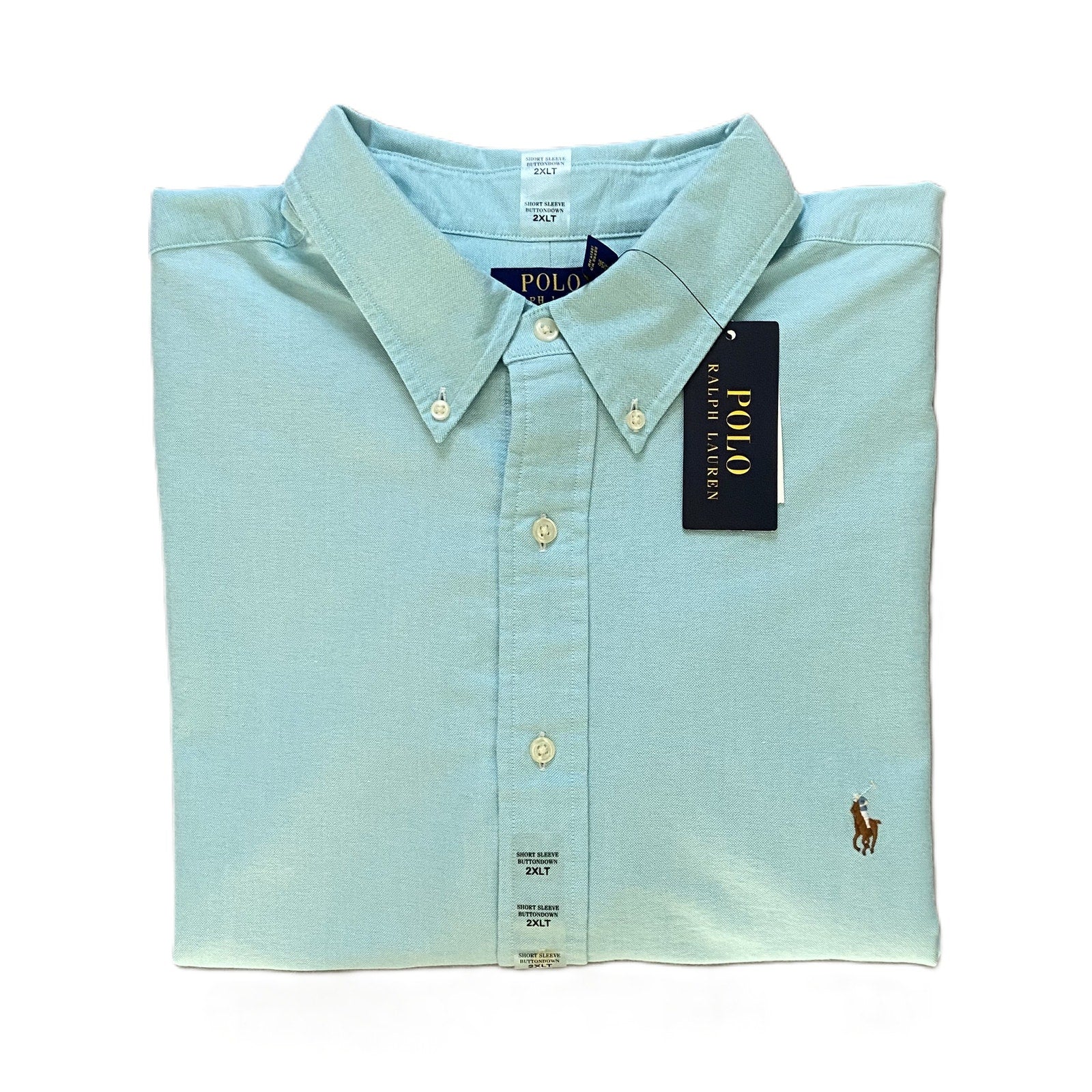 Polo Ralph Lauren Shirt Men's 2XLT Big & Tall Classic Fit Short Sleeve Blue